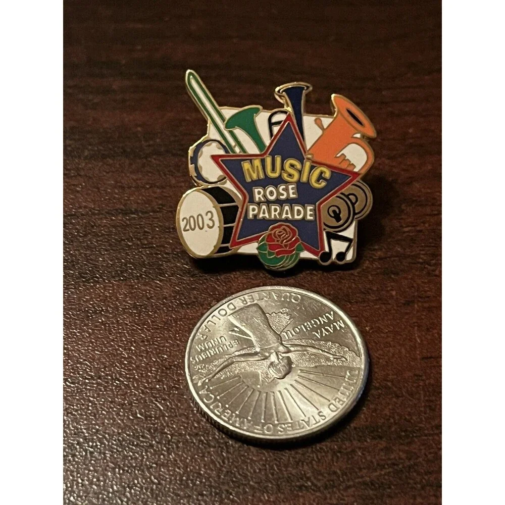 Vintage 2003 Rose Parade Music‎ Instruments Lapel Hat Pin